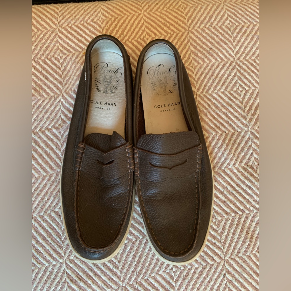 Cole Haan Dark Brown Leather Loafers 11 comfy work office classic